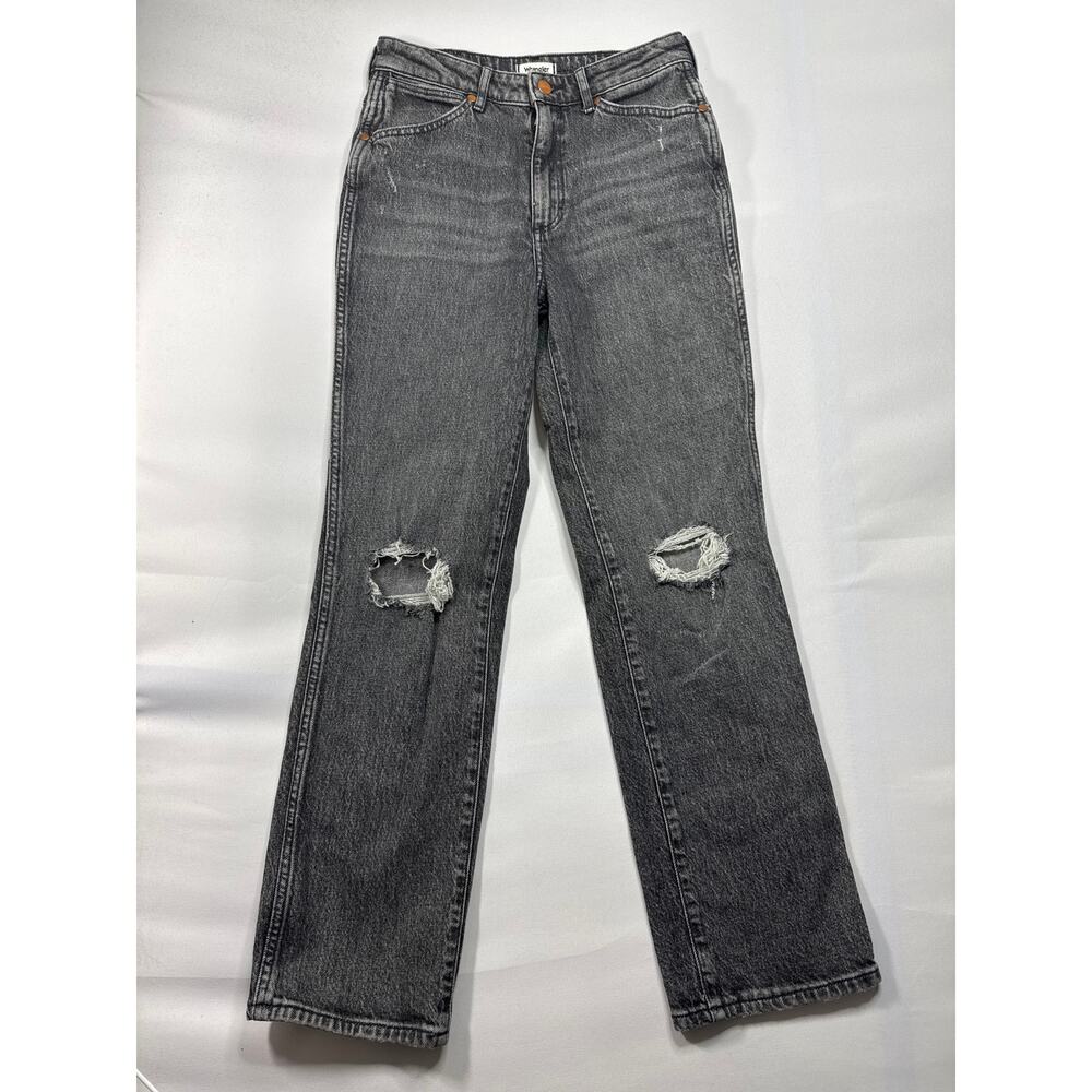 Wrangler Women's Wild West 603 High Rise Straight Gray Jeans - 26x28 (26x27.5)